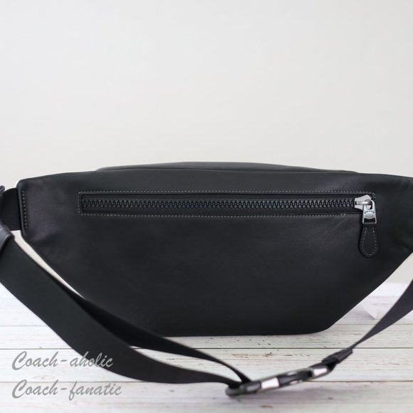 NWT Coach CP014 Track Belt Bag In Colorblock Signature Canvas Chalk/Black - Picture 9 of 12